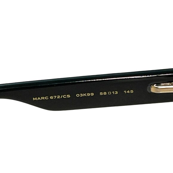 Marc Jacobs Black and White Oversized Sunglasses with Yellow Case main image 5